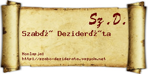 Szabó Dezideráta névjegykártya